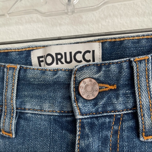 Fiorucci 5 Pocket Capri Cropped Frayed Denim Jeans - Picture 2 of 6